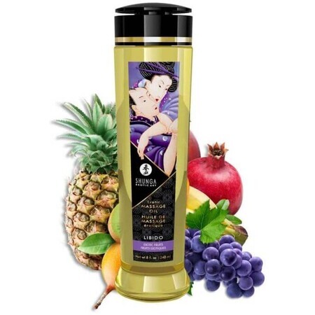 Shunga Huile de massage érotique Fruits exotiques 240 ml