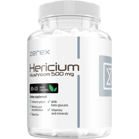 Zerex Hericium 500mg - mémoire et concentration 90 capsules molles