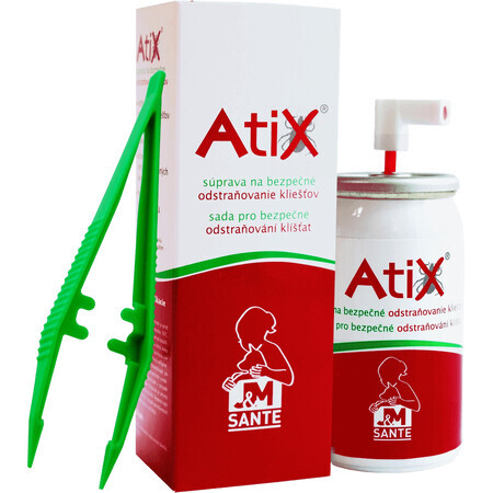 Atix Safe Tick Removal Kit - pince à épiler en spray