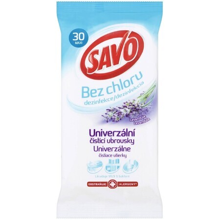 Savo Lavender Disinfecting Cleaning Wipes 30 pcs