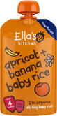 Ella&#39;s Kitchen Riz pour b&#233;b&#233; bio avec bananes et abricots 120 g