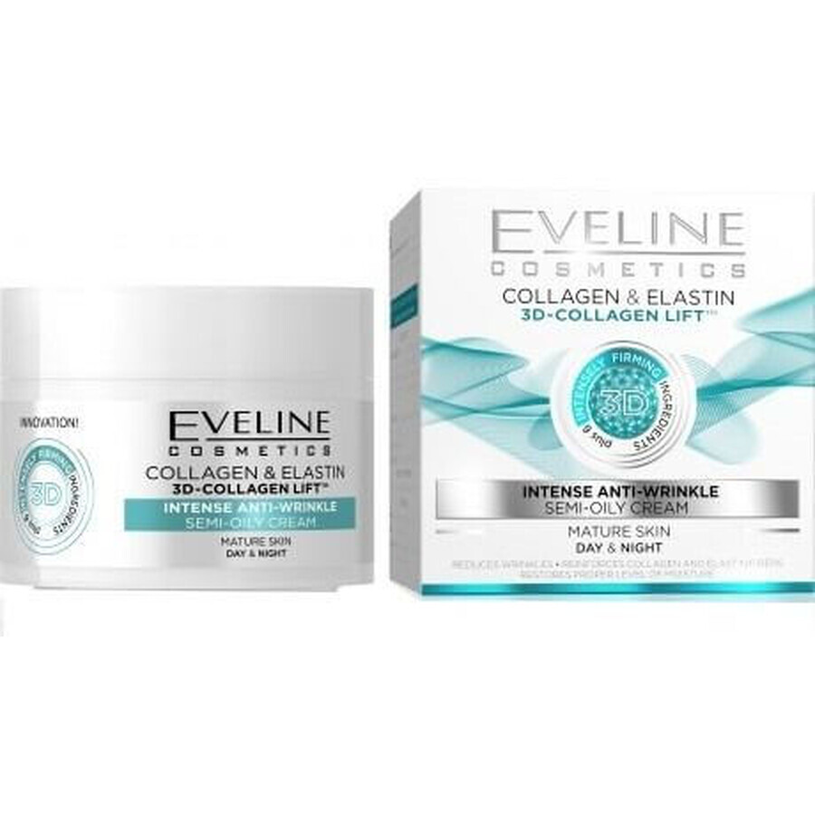 Eveline Cosmetics Crema 3D Colágeno y Elastina Día/Noche 50 ml