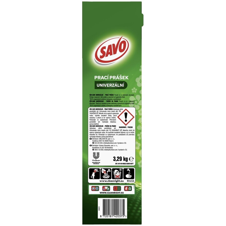 Savo Universal poudre à laver 3.29 kg