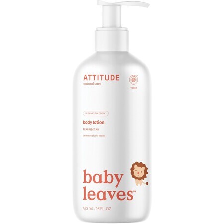 Attitude Baby Baby leaves lait corporel aromatisé au jus de poire 473 ml