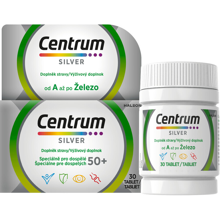 Centrum Silver 50+ glutenvrij, 30 tabletten