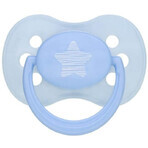 Sucette silicone symétrique Canpol babies 0-6m bleu pastel