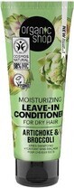 Organic Shop Leave-In Moisturising Conditioner for Dry Hair Artichoke and Broccoli 75 ml