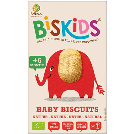 Belkorn BISkids Organic wholemeal baby biscuits Natural 6M+ 120 g