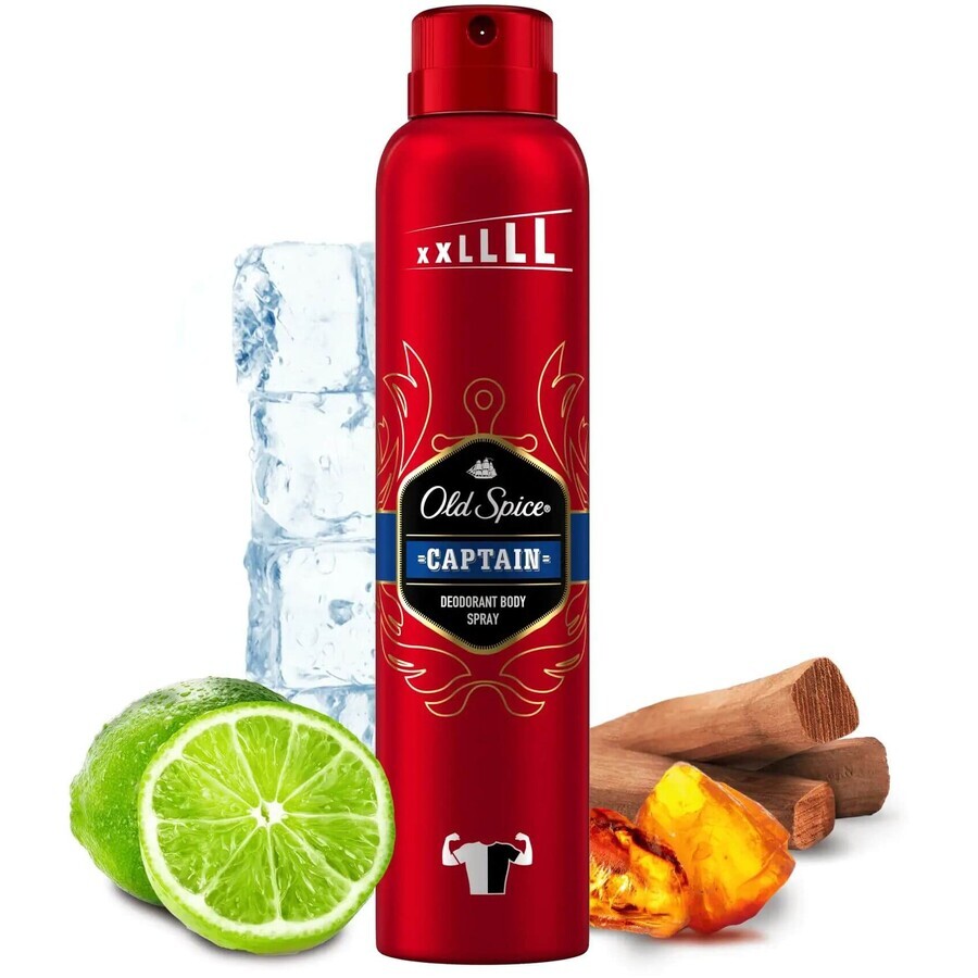 Old Spice Captain deo spray XXL con notas de sándalo y cítricos 250 ml