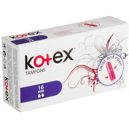 Kotex Mini Serviettes hygiéniques Serviettes hygiéniques 16 pcs