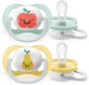 Philips Avent Ultra air sucette neutre 0-6m pomme 2 pcs