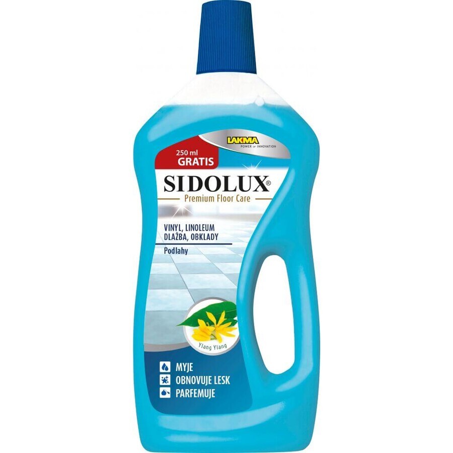 Sidolux Premium Floor Care Ylang Ylang détergent pour vinyle, linoléum, carrelage, dalles 1 litre