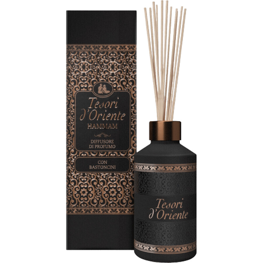 Tesori d'Oriente Hammam Diffuseur d'arômes avec bâtonnets en rotin 200 ml