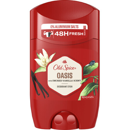 Old Spice Oasis Desodorante sólido para hombre, 48h de frescor con una fragancia de vainilla ahumada 50 ml