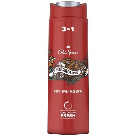 Old Spice Bearglove Gel douche et shampooing pour hommes 400 ml