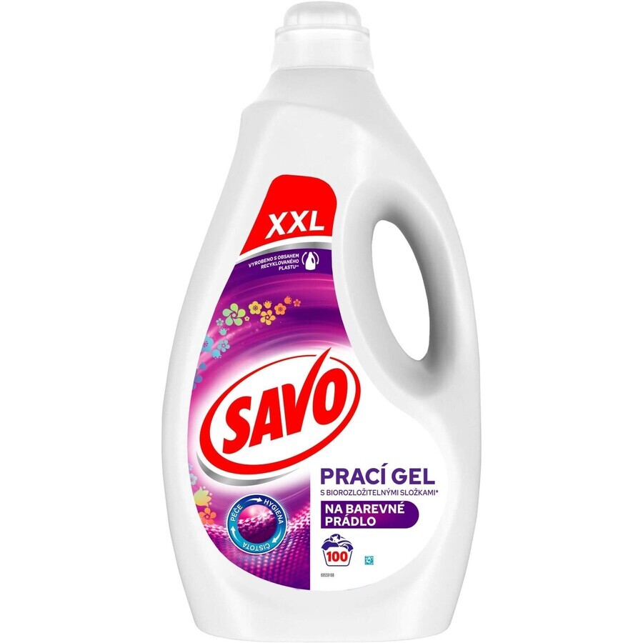 Savo Gel de lavage pour le linge de couleur 100 doses de lavage 5 l