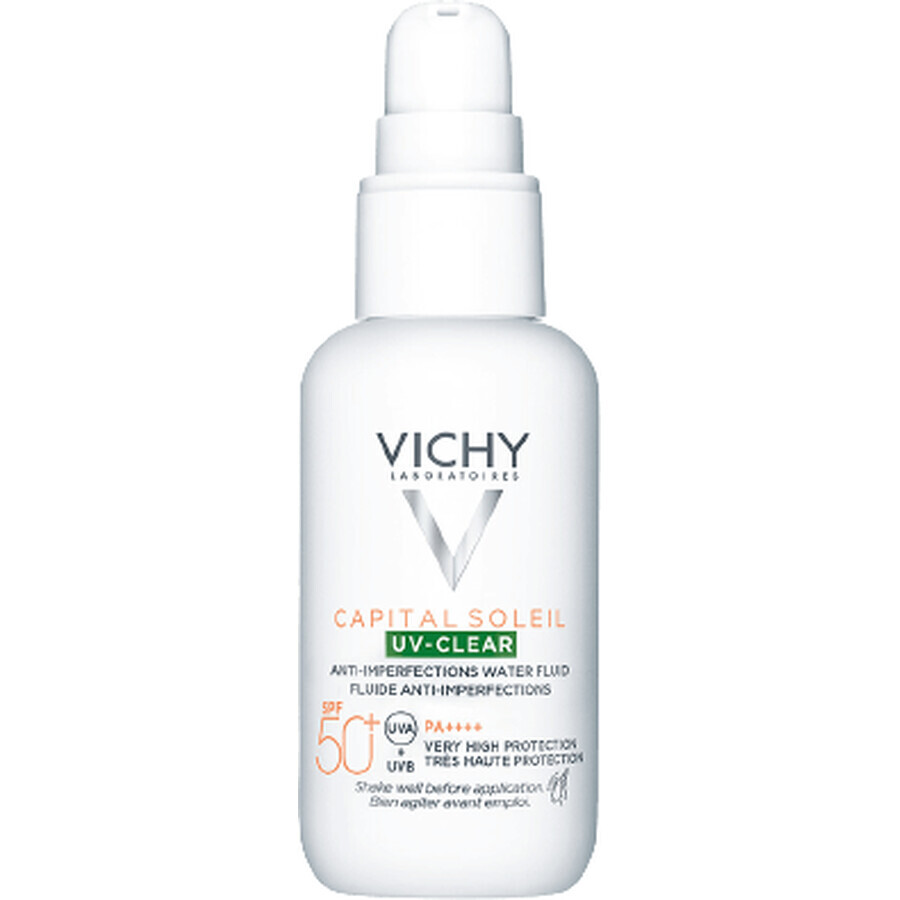 Vichy Capital Soleil UV-Clear Fluide protecteur contre les imperfections de la peau SPF50+, 40 ml