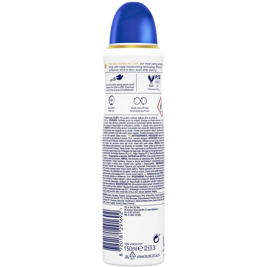 Dove Advanced care original anti-perspirant spray 150 ml