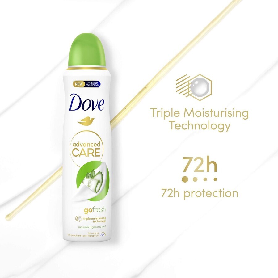 Antitranspirant-Spray Dove Advanced care go fresh Gurke und Tee 150 ml