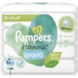 Pampers Harmonie Aqua Salviette umidificate senza plastica 4 x 48 pz.