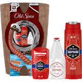 Old Spice dans un tonneau en bois - déodorant solide + gel douche + après-rasage