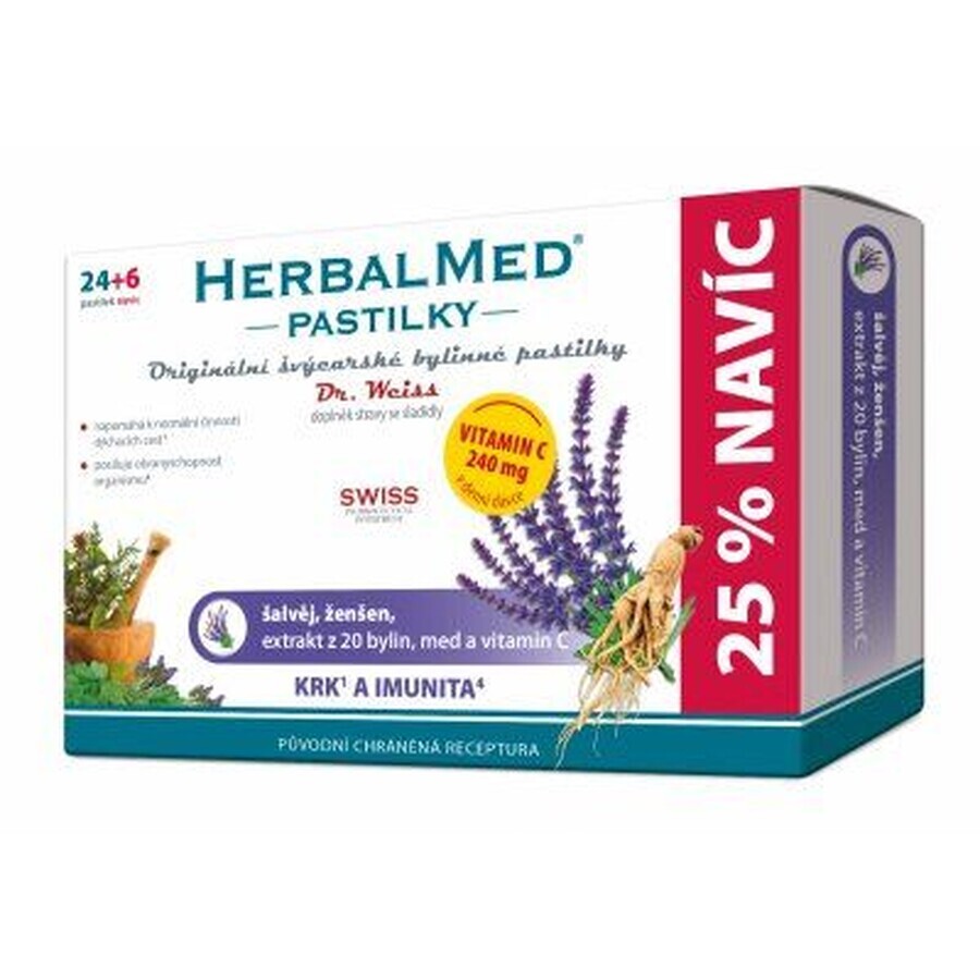 HerbalMed Pastilles contre le rhume 30 pastilles