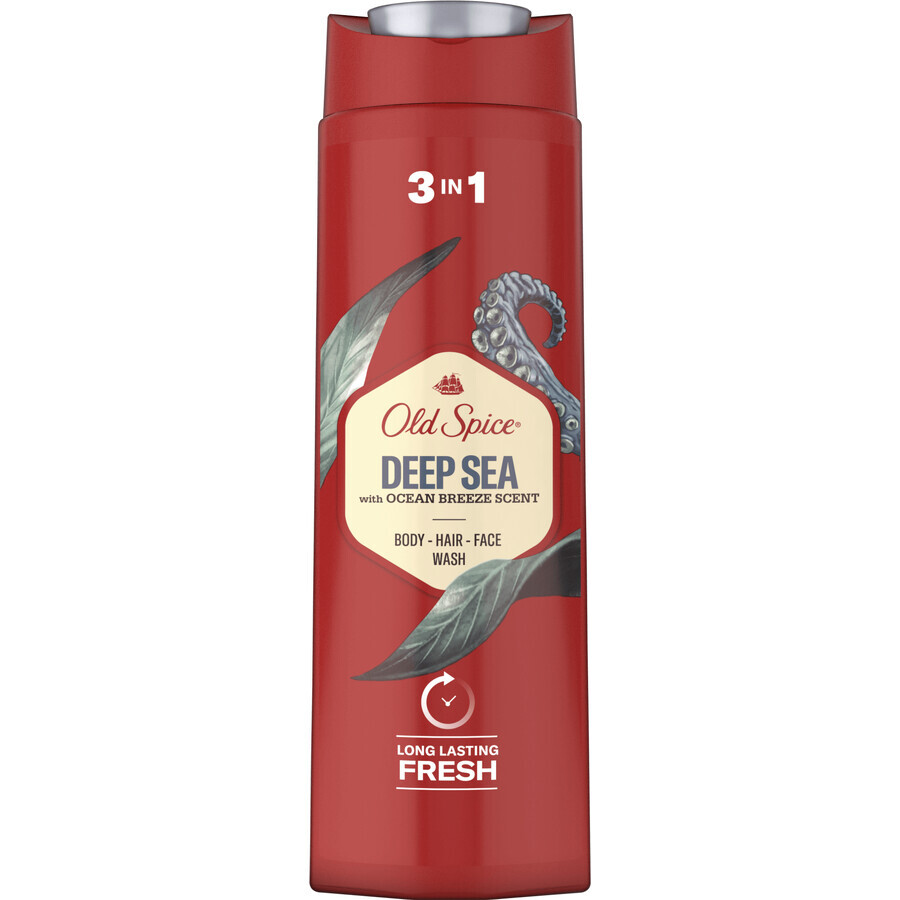 Old Spice Deep Sea 3in1 Gel de duș cu aromă de citrice și flori de mare 400 ml