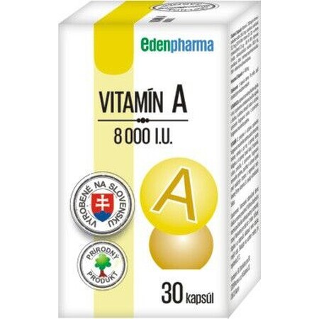 EdenPharma Vitamine A 8000 UI 30 gélules