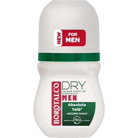 Borotalco MEN Dry Unique Scent, Roll-On Deodorant for Men 50 ml