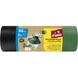 Fino Green Life saci de deșeuri retractabili din PE reciclat 15 x 35 l