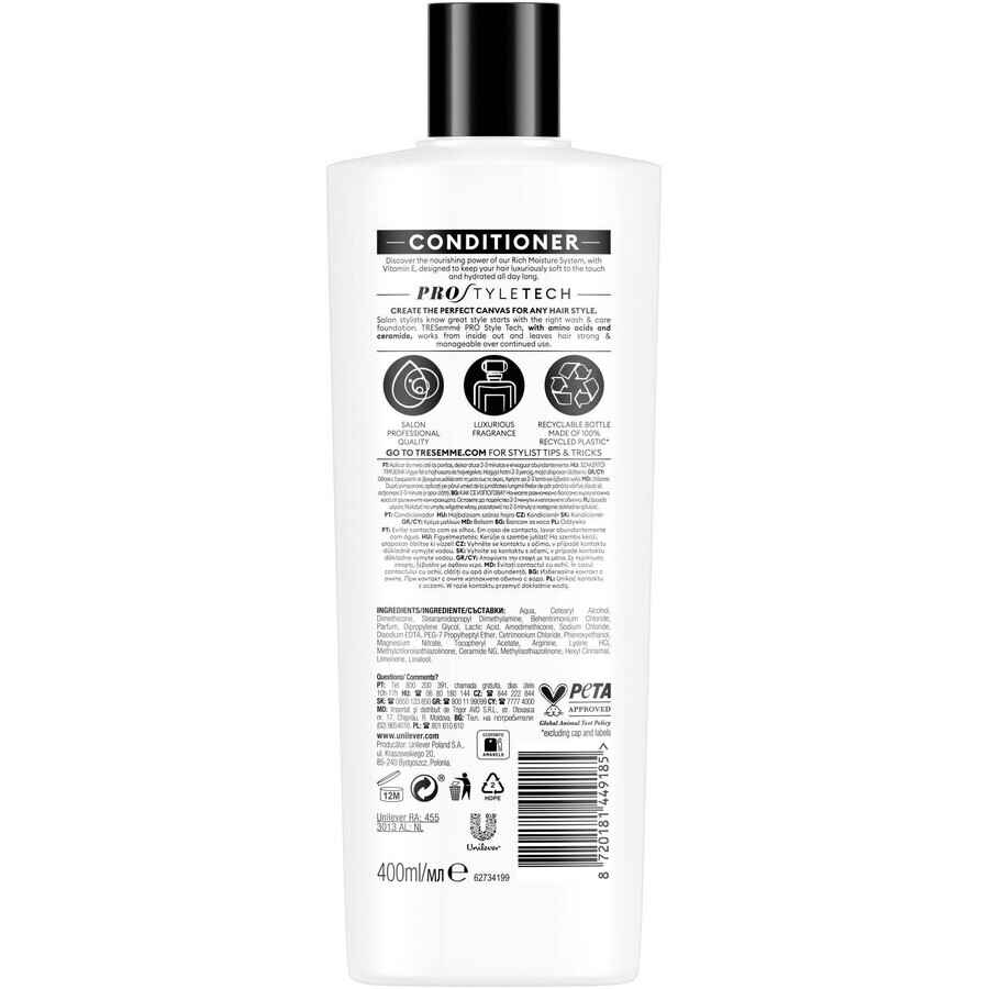 Balsam hidratant TreSemmé Rich Moisture cu vitamina E 400 ml