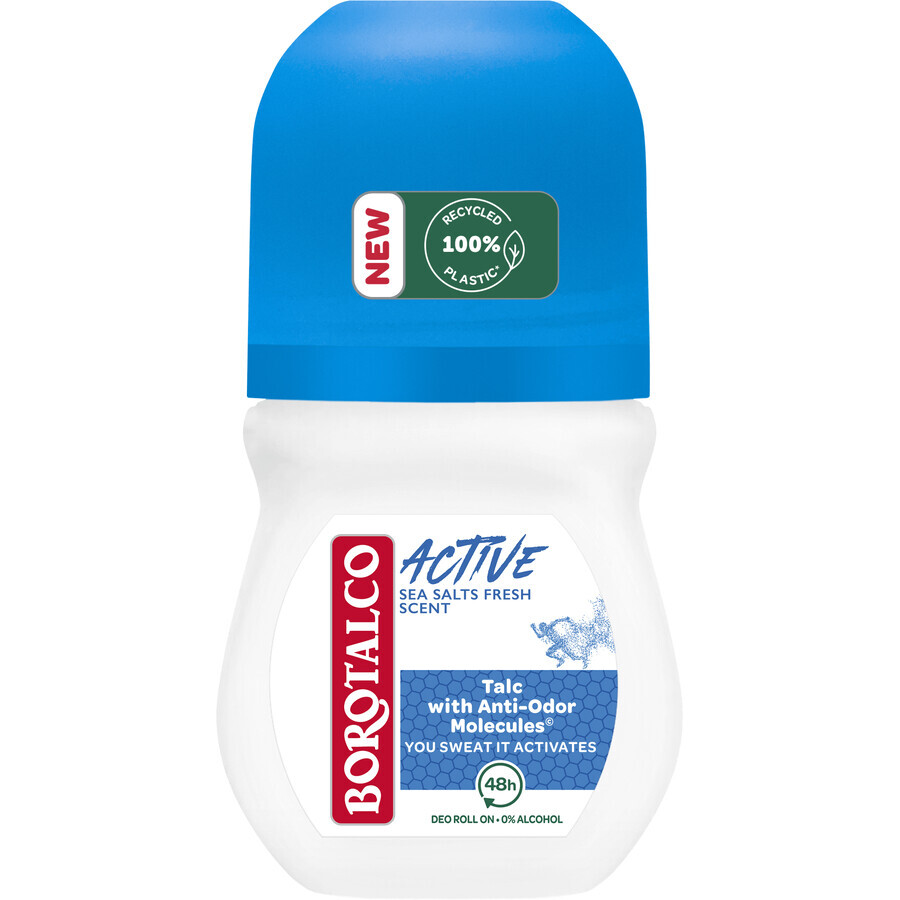 Borotalco Active Sea Salt Fresh Scent, deodorant antiperspirant roll-on Unisex 50 ml