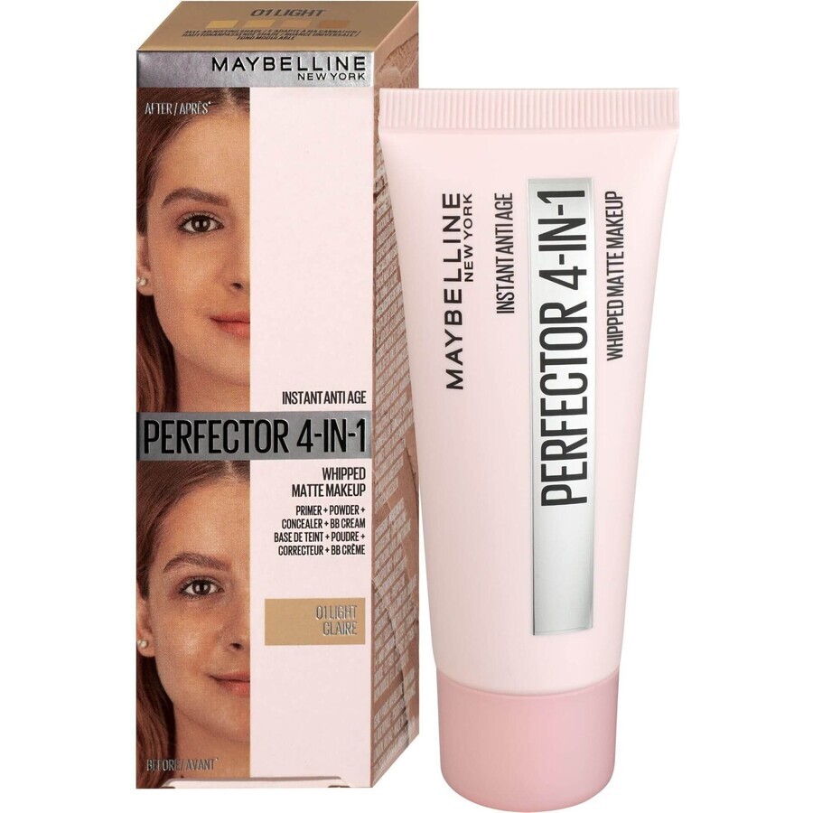 Maybelline New York Maquillaje Matificante Instant Perfector 4en1, 01 Light 30 ml