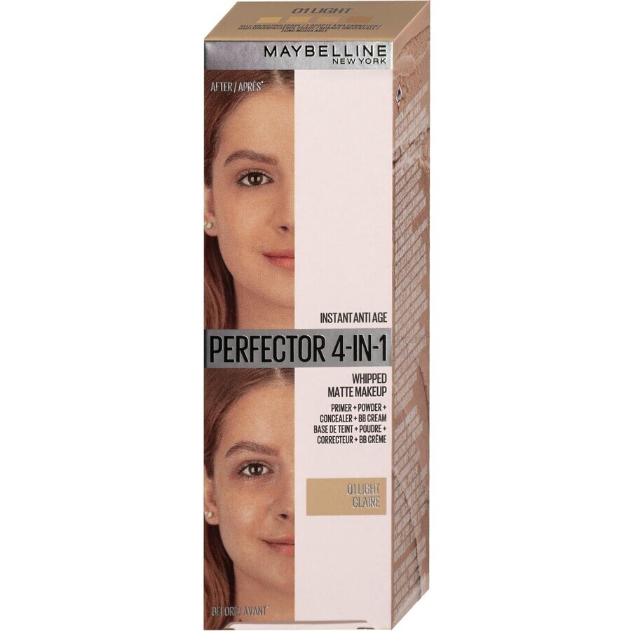 Maybelline New York Maquillaje Matificante Instant Perfector 4en1, 01 Light 30 ml