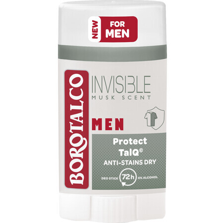 Borotalco MEN Invisible Musk Geur Droge Deodorant Stick voor Mannen 40 ml