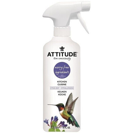 Attitude Detergente de Cocina en Spray Sabor Cáscara de Limón 475 ml