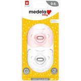 Medela Baby Soft Baby Soft Sucette en silicone pour fille 0-6m 2 pièces