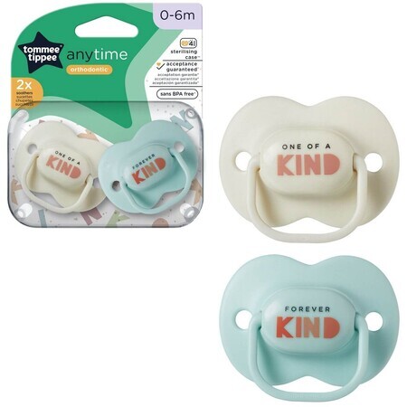 Tommee Tippee Suzetă CTN Silicone Any Time 0-6m 2 buc