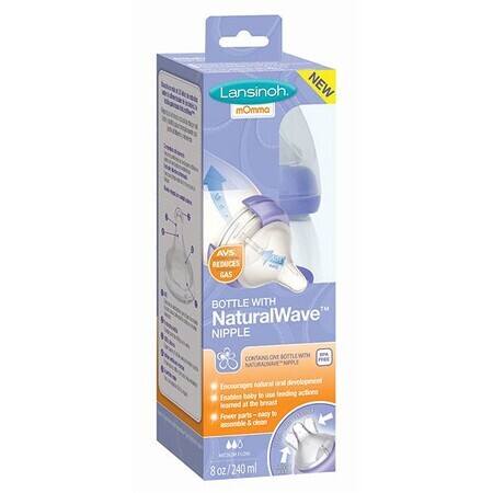 Lansinoh NaturalWave bottle with teat 240 ml