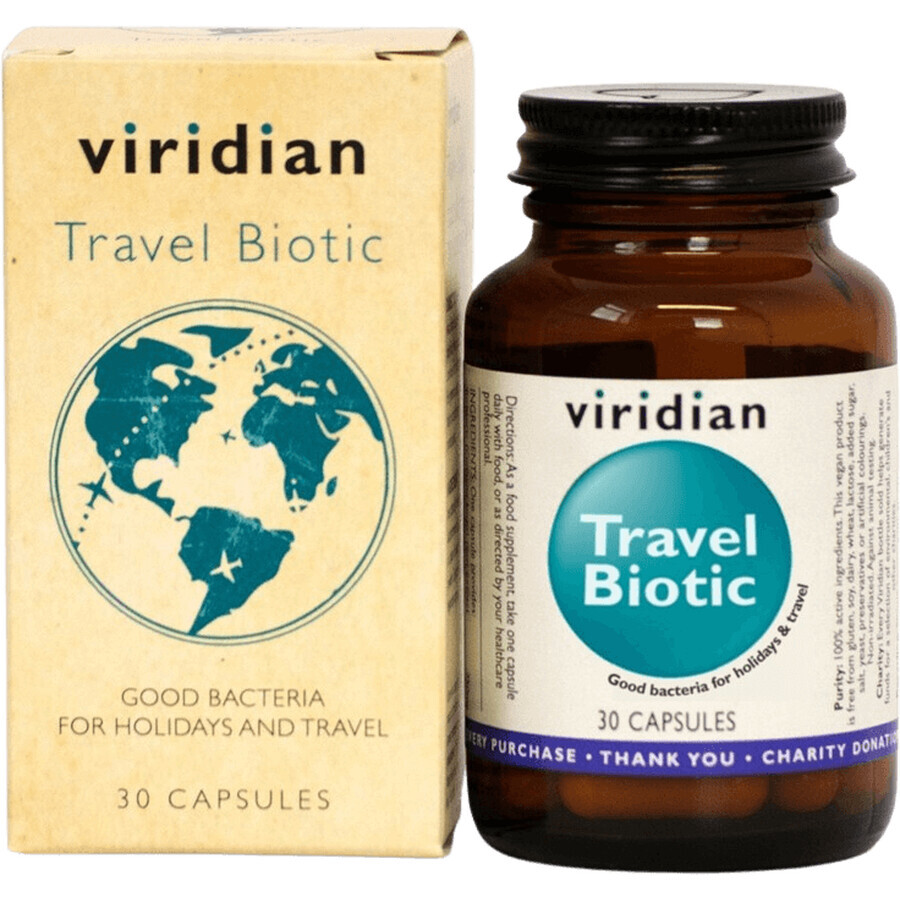 Viridian Travel Biotic 30 gélules