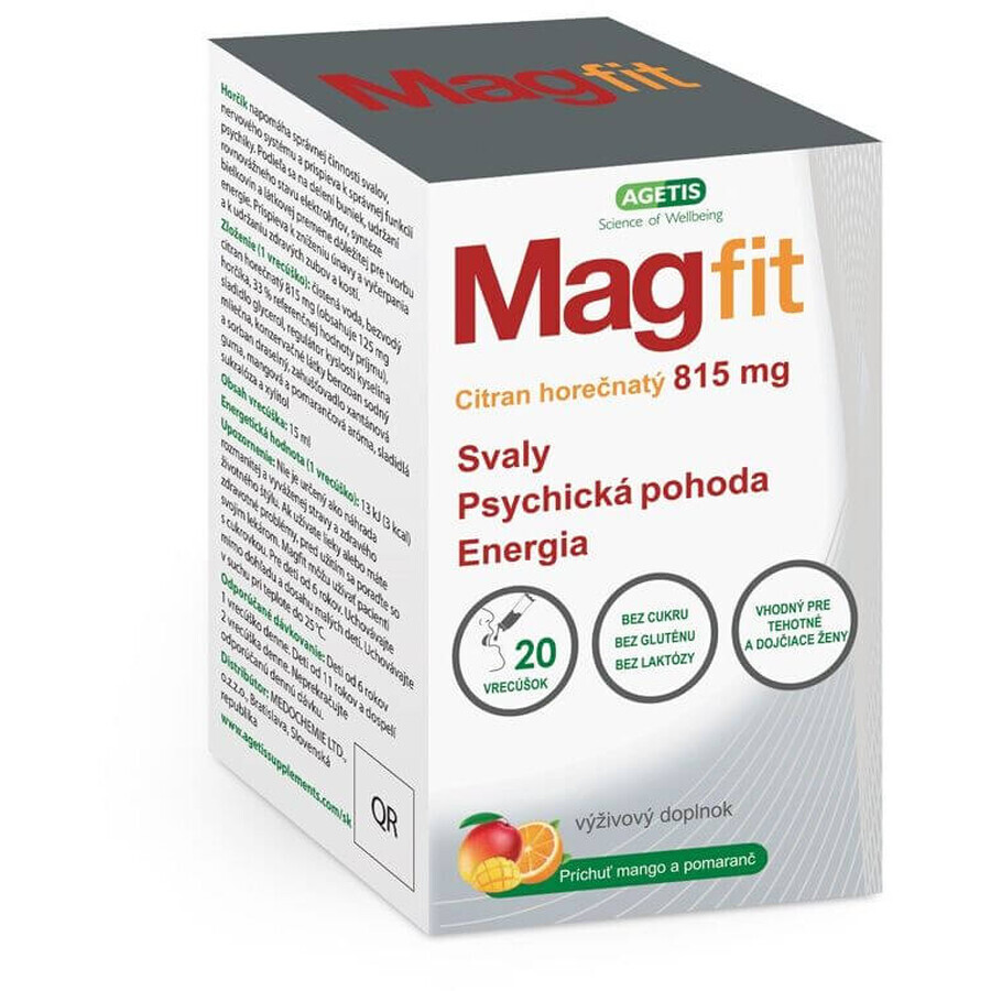 Magfit mango and orange gel 20 sachets