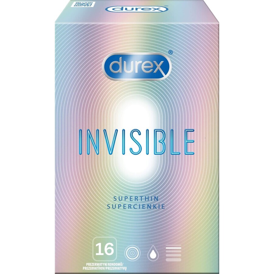 Prezervative Durex Invisible Extra Thin Extra Sensitive 16 buc