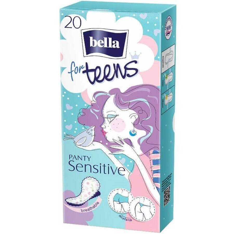 Bella for teens Sensitive compresas para calzoncillos 20 unidades