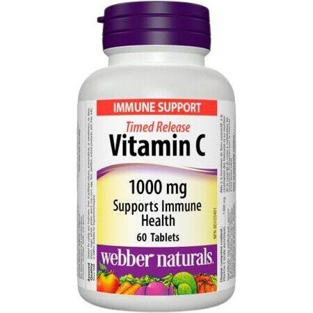 Webber Naturals Vitamine C 1000 mg TR (libération prolongée) 60 comprimés