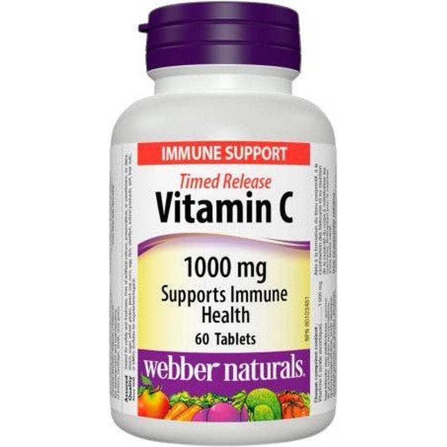 Webber Naturals Vitamine C 1000 mg TR (libération prolongée) 60 comprimés