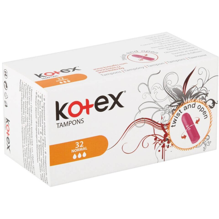 Kotex® Serviettes hygiéniques normales 32 pièces