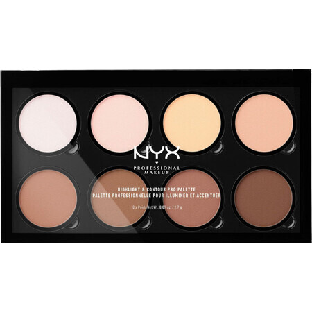 NYX Professional Makeup Highlight & Contour Pro Palette, Contour Palette 21.6 g