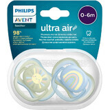 Philips Avent Ultra Luchtspeen Image 0-6m Baby (Rainbow) 2 stuks