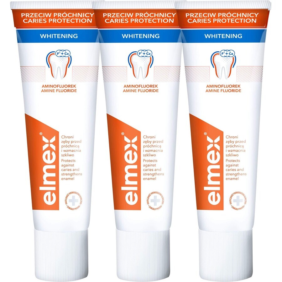 Elmex Caries Protection Whitening Toothpaste 3 x 75 ml