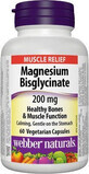 Webber Naturals Magn&#233;sium Bisglycinate 200mg, 60 g&#233;lules